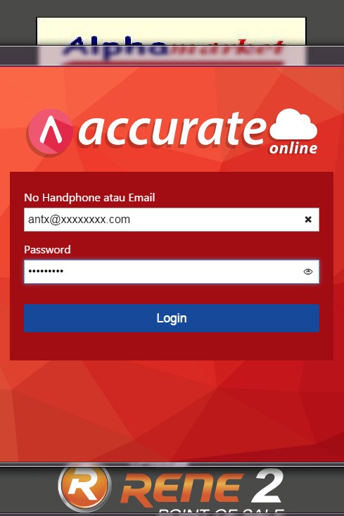 login menggunakan akun Accurate online Anda